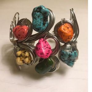 Handmade Funky Beaded Cuff Bracelet